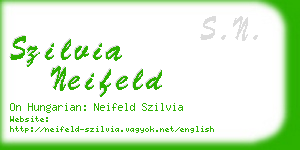 szilvia neifeld business card